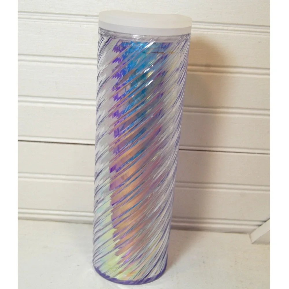 Starbucks Tumbler Iridescent Swirl Hot &‎ Cold 16oz 2022 Limited edition